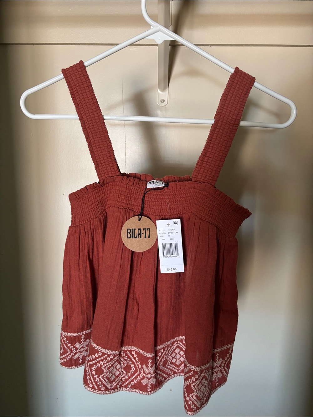 BILA-77 rust orange summer tank